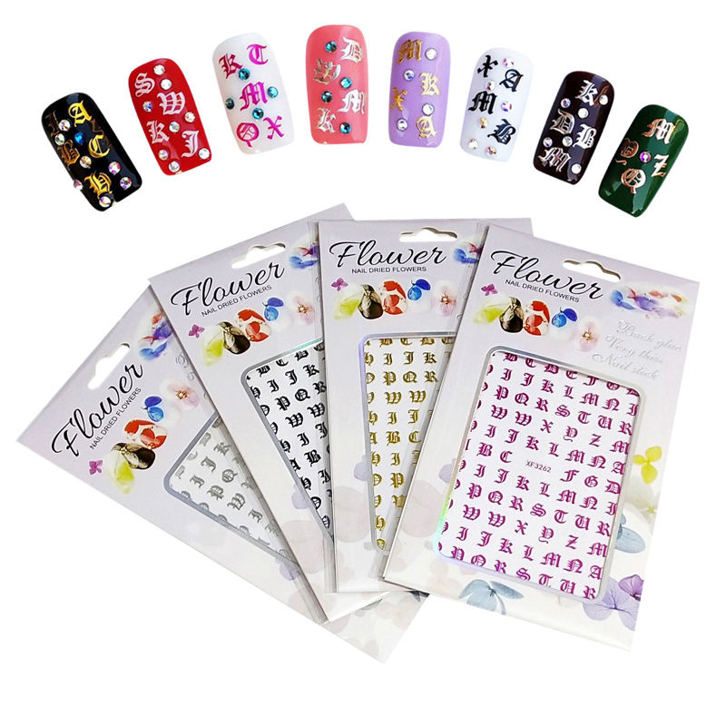 2021 Hot Sale Professional 3d Nail Sticker Decals Laser Multi-design Diy Stickers Nail Art Decoration 