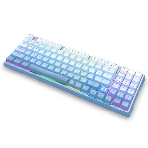 Teclado mecânico para jogos E-YOOSO Z94J, teclado QWERTY para jogos, teclado numérico multifuncional USB sem fio de 2,4 GHz