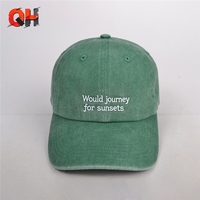 Casquette de baseball personnalisée en sergé uni, style vintage vieilli, réglable, en coton lavé, type Dad Hat