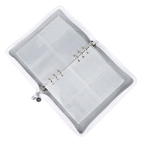 Farbige Metall klammern 6 Ring binder A6 A5 Sechs Löcher Reiß verschluss Lose blatt Kunststoff planer Transparenter Abdeck ordner