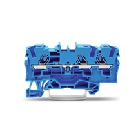 Bloque de terminales de paso de 3 conductores, 5 uds., 2004-1304, 4,00 mm2, azul, programación PLC, control industrial, RS485, NewKd