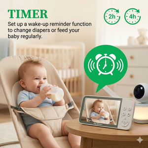 KT564W Tuya <b>Smart</b> WiFi Baby Monitor 5 Inch IPS 720P Screen with AI Motion Crying Detection and Night <b>Light</b> - Product Image 4