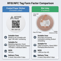 Etiqueta NFC 213 215 216 de 13.56mhz, Adhesiva Inteligente, Pasiva, ISO 14443A, para Pagos Móviles
