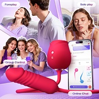 Luxuriöser Damen-Vibrator mit Doppelstimulation, Geräuscharm, G-Punkt- und Brustwarzen-Massagegerät, Körpersicheres Silikon, IPX7 Wasserdicht, 10+ Vibrationsmodi