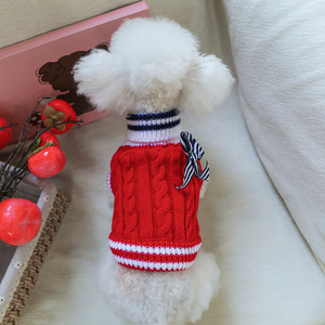PETCIRCLE Ropa para Mascotas, Trajes para Perros y Gatos, Suéteres Azules con Lazo - Product Image 4