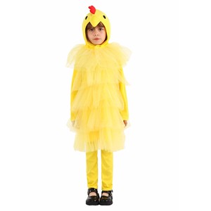 Disfraz <span class=keywords><strong>de</strong></span> Pollo Amarillo para Niños, Vestido <span class=keywords><strong>de</strong></span> Manga Larga <span class=keywords><strong>de</strong></span> Tela Suave con Capucha <span class=keywords><strong>de</strong></span> Terciopelo y Ojos <span class=keywords><strong>de</strong></span> <span class=keywords><strong>Pico</strong></span> para Niños - Product Image 4
