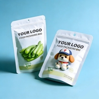 Sacs pour aliments pour animaux de compagnie, emballage personnalisé imprimé pour bonbons, biscuits, collations, sachets debout en plastique avec fermeture éclair pour chewing-gum, gelée