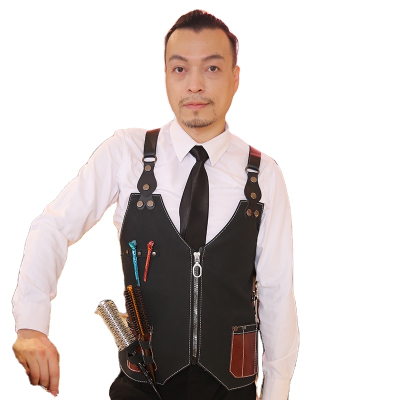 Передняя раковина, жилет для парикмахера, фартук на талии с молнией, водонепроницаемый жилет для парикмахера