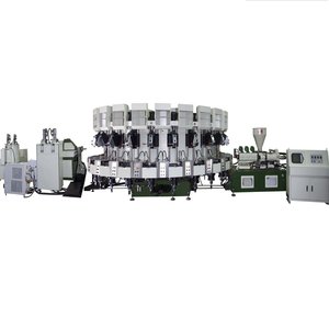 Machine de moulage par injection automatique rotative à double densité PU/TPU pour l'industrie des chaussures en PU, 20/24 stations - Product Image 1