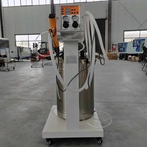 Máquina de Recubrimiento en Polvo Manual GookiiTech, Pistola de Pulverización de Polvo Electrostática Portátil con Tolva de Acero Inoxidable para Pintar Ruedas - Product Image 2