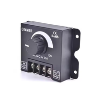 SY noir 30A rotatif LED gradateur DC12-24V contrôleur de bouton poussoir en plastique haute puissance avec garantie de 3 ans pour les bandes de LED