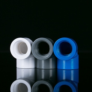 Raccords de tuyauterie en plastique <span class=keywords><strong>PVC</strong></span> pour alimentation en eau, coudes à 90 degrés à filetage complet norme britannique BSPT, tête hexagonale - Product Image 2