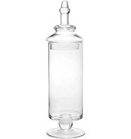 Bocaux de rangement en verre à large ouverture transparents pour bonbons, buffet, cuisine, pots d'apothicaire