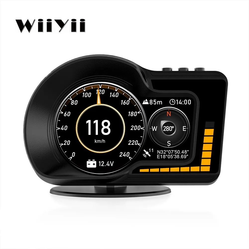 WiiYii Car OBD2 GPS LCD Meter diagnostic tool HUD Auto meter F15 Car obd2 Gauge