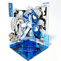 Support de scène en acrylique multicouche personnalisé, ensemble 3D de personnages d'anime, illustration et texte personnalisés, stock stable