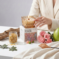 Coffret Cadeau de Bougies Parfumées de Luxe Oshine Wave en Verre pour Aromathérapie, Bougies en Cire de Soja, Idéal pour Mariage, Anniversaire, Fêtes, Cadeau pour Invités