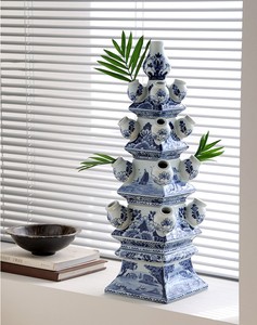 Jarrón de <span class=keywords><strong>Tulipanes</strong></span> con Diseño de Pagoda China Azul y Blanca Tradicional <span class=keywords><strong>para</strong></span> Decoración del Hogar - Product Image 6