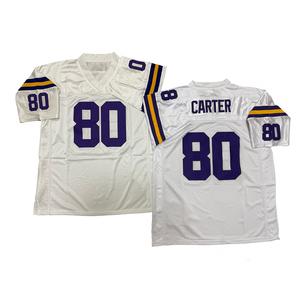 Maglia da rugby da uomo in stile vintage con cuciture, Jared Allen, Cris Carter, Randy Moss, Alan Page, John Randle, taglie S - 3XL - Product Image 6