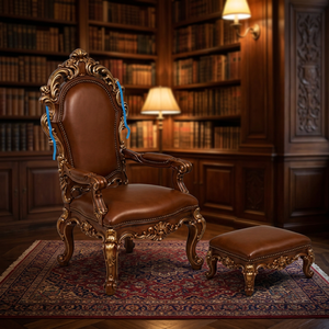 Bride Groom Royal King Queen Throne Chairs Event Reception Stage Wedding <b>Sofa</b> Set Luxury Traditional Wood Design Durable Tapered - Product Image 1