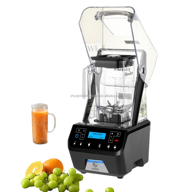 Brushless DC Motor Sound Proof Professional Blender 220V Touch Screen 2L Stainless Steel Blades 9 Speeds for Commercial
