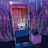 Arche à Selfie Magique Ronde Européenne Vente en Gros Photomaton Beauté Miroir Debout à Écran Tactile Portable avec Appareil Photo et Imprimante