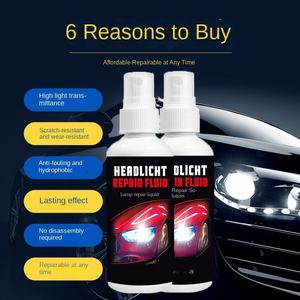 Producto limpiador de faros de 100ml con logotipo personalizado, lente de luz de faro amarillo, producto de limpieza líquido para quitar el esmalte para la luz del coche - Product Image 2