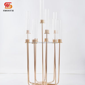 SMOOTH Modern Acrylic Clear 118cm Mirror Design Candelabra Centerpiece <b>Wedding</b> <b>Candle</b> Holders Table Centerpieces Decorations - Product Image 6