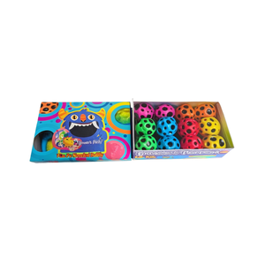 Lot de 12 balles perforées en PU de 7 cm Ernesto's Party, jouet fantaisie coloré pour enfants - Product Image 1