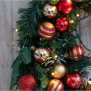 4cm <b>Christmas</b> Ball Decorations Plated Pendant <b>Tree</b> Paintball Flower Wedding Gift <b>Box</b> with 50 Fashionable Plastic Pendants Charms - Product Image 5