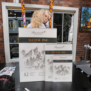 Panwenbo all'ingrosso studente schizzi <span class=keywords><strong>disegno</strong></span> A2 <span class=keywords><strong>A3</strong></span> A4 Sketch Pad 24 <span class=keywords><strong>fogli</strong></span> 160g personalizzato per artisti - Product Image 3