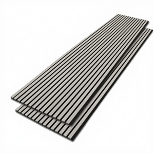 Panneaux acoustiques en bois pour studio, panneaux insonorisants pour murs et plafonds, pour entrepôt, hôtel, appartement - MDF écologique NRC 0.85 - Product Image 2