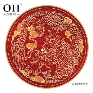 Juego de Vajilla de Porcelana China con Diseño de Dragón, Color Rojo y Azul, para el Año Nuevo Chino - Product Image 1