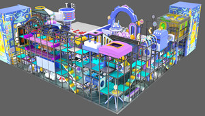 Équipement de terrain de jeu intérieur pour enfants, design élégant, fabrication directe, jeux interactifs personnalisés, <span class=keywords><strong>Mario</strong></span> Slide Ninja Course - Product Image 6