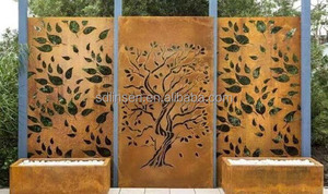 Panneau de corten de décoration intérieure et extérieure d'écran de jardin en métal découpé au laser - Product Image 2