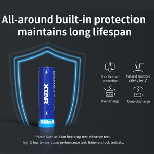 Batterie de lampe torche au lithium <span class=keywords><strong>XTAR</strong></span> originale protégée <span class=keywords><strong>18650</strong></span> 3600mAh, batterie cylindrique au lithium-ion rechargeable, Bateria De Litio <span class=keywords><strong>18650</strong></span> - Product Image 2