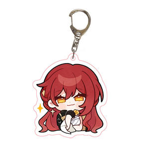 Honkai พวงกุญแจโลหะรูปดาว, พวงกุญแจอะคริลิคสำหรับแฟนๆนักเรียนเล่นเกมตัวละคร - Product Image 6