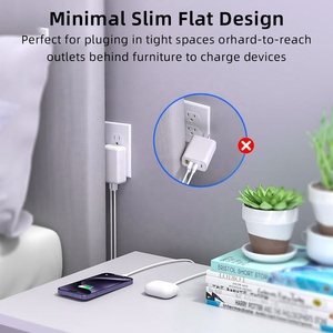 Cargador de Pared Ultra Delgado HNT, 40W GaN, Carga Rápida, Enchufe Plegable, 4 Puertos USB C, <span class=keywords><strong>para</strong></span> Móviles <span class=keywords><strong>iPhone</strong></span>, Ideal <span class=keywords><strong>para</strong></span> Viajes - Product Image 4