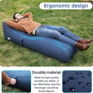 Portable Automatic <b>Inflatable</b> Couch Lounger Chair Built-in Pump <b>Inflatable</b> <b>Sofa</b> Bed with Backup Power for Outdoor Camping - Product Image 2