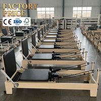 Machine de Pilates Reformer Durable, Réglable et Portable, Équipement de Fitness et de Yoga Commercial OEM, avec Boîte en Chêne