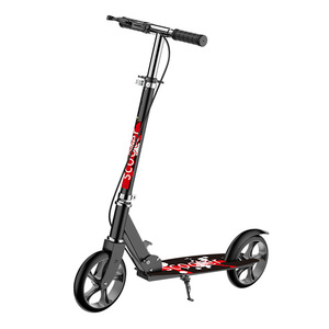 Trottinette pliable urbaine pour adultes à deux roues avec grande roue plate en PU et frein à main pour un transport pratique - Product Image 4