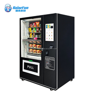 Distributeur automatique de boissons et de collations réfrigérés intelligents, service 24h/24, écran tactile, système de paiement multiple, usage commercial