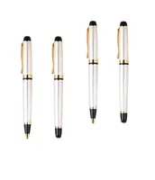 Conjunto de canetas de metal, elegante e bonito, para moças, moda feminina, premium, caneta de rolo de metal, para escritório