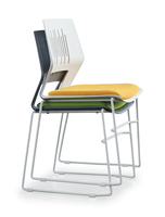 Chaise de conférence pliable empilable en métal de style moderne et ergonomique pour l'école, l'église, l'hôpital