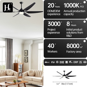 Nuevo ventilador de techo con cuerpo metálico de estilo occidental, interruptor de control remoto, diseño minimalista. - Product Image 4