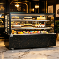 Lemari Display Kue Stainless Steel dengan Lampu LED