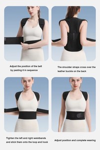 Có thể điều chỉnh tùy chỉnh Neoprene trở lại tư thế Corrector Vai Thắt lưng Brace cột sống hỗ trợ tư thế Corrector vành đai - Product Image 6