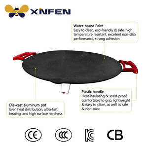Электрическая сковорода-гриль из литого алюминия 1200 Вт с антипригарным покрытием PTFE, регулировкой температуры, для дома, улицы, автомобиля и автофургона (французский стандарт) - Product Image 2