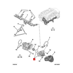 9802540080 pompa del carburante ad alta pressione per Peugeot 208 2008 308 3008 408 508 Citroen <span class=keywords><strong>C4</strong></span> C5 originale - Product Image 5
