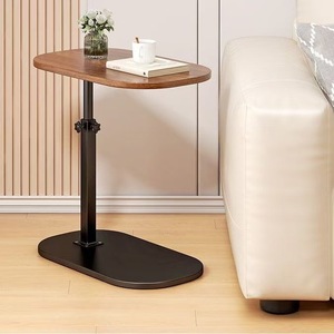 Wholesale Slide Under Couch Side <strong>Table</strong> Adjustable Laptop <strong>Table</strong> <strong>C</strong> Shaped End Side <strong>Table</strong> for Living Room Sofa Bed