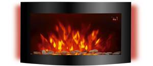 <span class=keywords><strong>Chimenea</strong></span> Eléctrica de Pared con Frente de Vidrio Curvo de 35 Pulgadas, Decoración de Llamas LED con Piedras, con Retroiluminación LED - Product Image 5